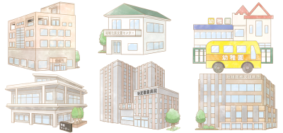淑徳大学様の大学生向け冊子掲載挿絵_建物Ver.[画像1]