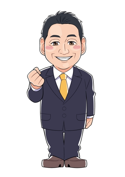 名刺用の似顔絵イラスト[画像1]