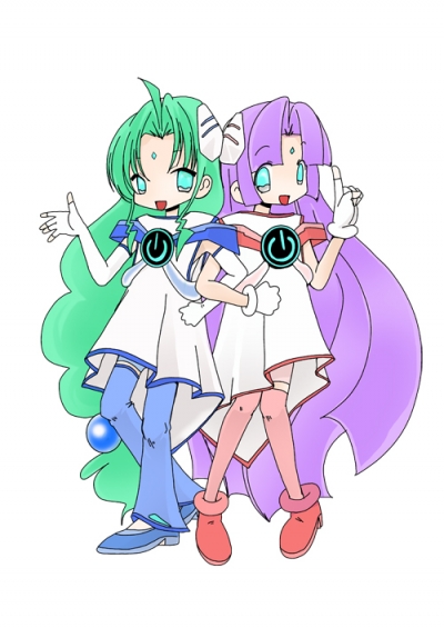 サーバーフェアリー シン&しん動画素材用イラスト[画像1]