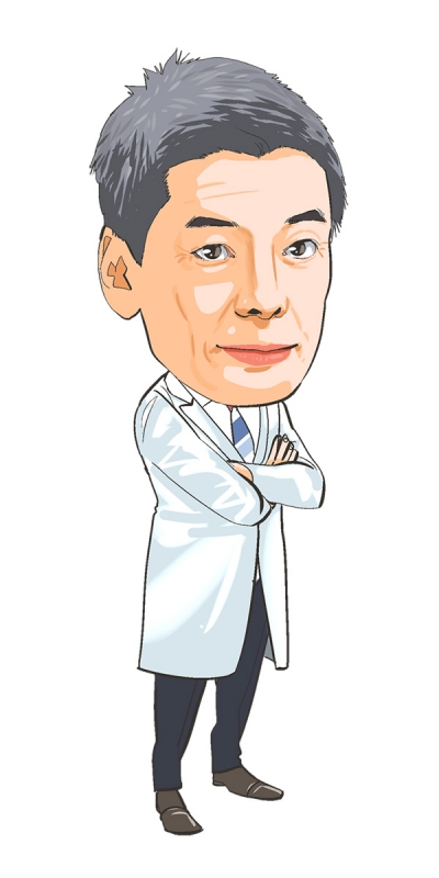 医療系雑誌のコラム用似顔絵イラストカット[画像1]