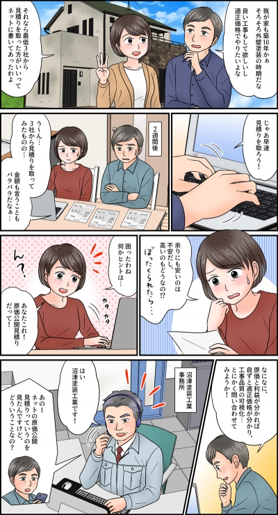 沼津塗装工業様LP掲載 事業PR漫画[画像1]