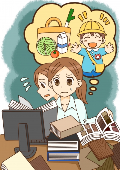 インテリアデザイナー向けのプレゼン用のカットイラスト[画像1]