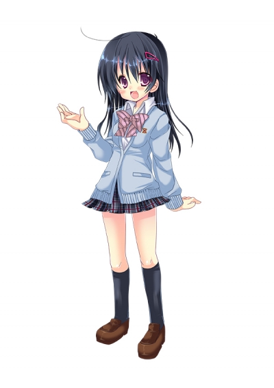 制服姿の少女イラスト[画像1]