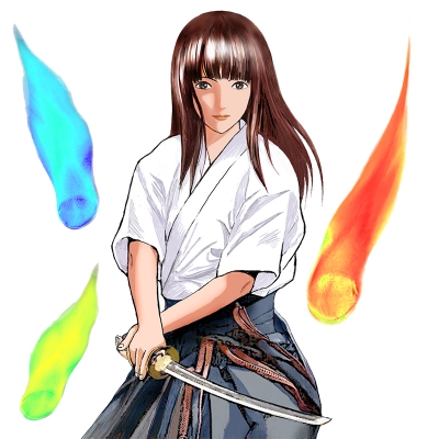 マンガアプリRECOMAN様のサンプル表紙イラスト（歴史バトル漫画）[画像1]