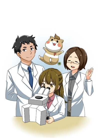 病理学会のパンフレットに掲載する病理医紹介漫画[画像1]