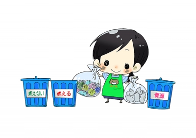 スマートアプリ『ごみサポ！』掲載イラスト[画像1]