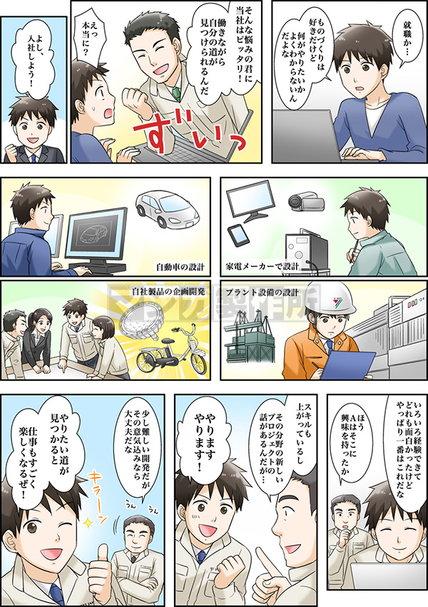 採用情報サイトに掲載する漫画の画像1枚目